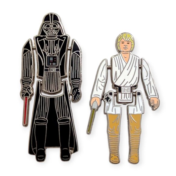 Star Wars Disney Pins: Darth Vader and Luke Skywalker Action Figure